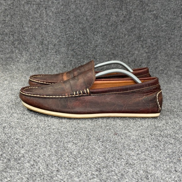 Allen Edmonds Super Sport Driver Penny Loafer Mens 10.5 3E Brown Leather Slip On main image 8